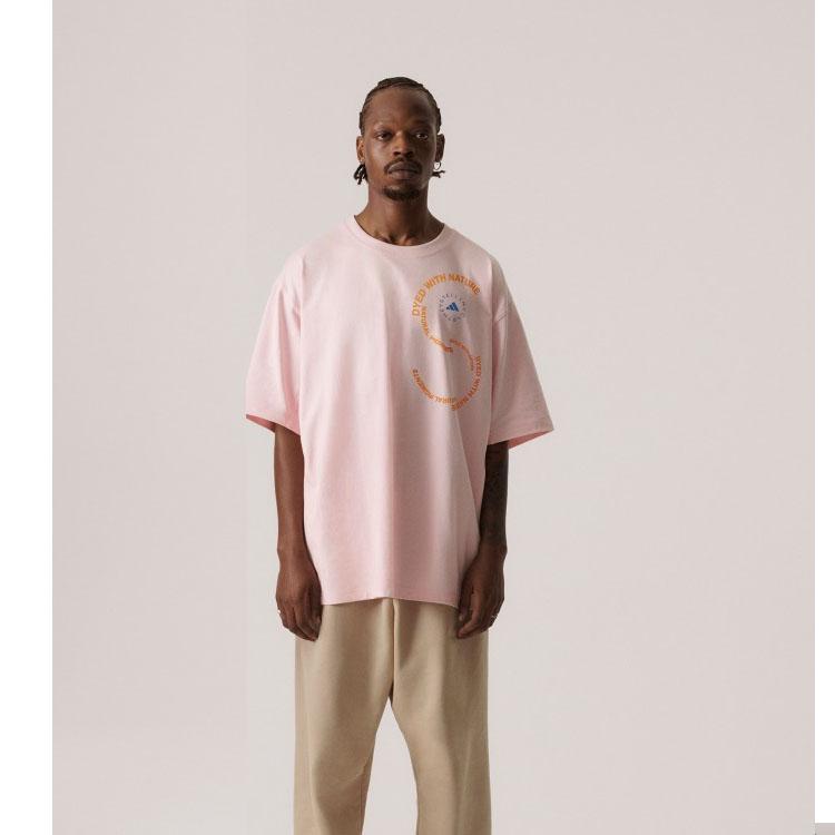 Adidas X Stella McCartney Co-Branded Logo Bestickter Print Rundhals Kurzarm T-Shirt Unisex Oberteile Magic-Light-Brown IA7709