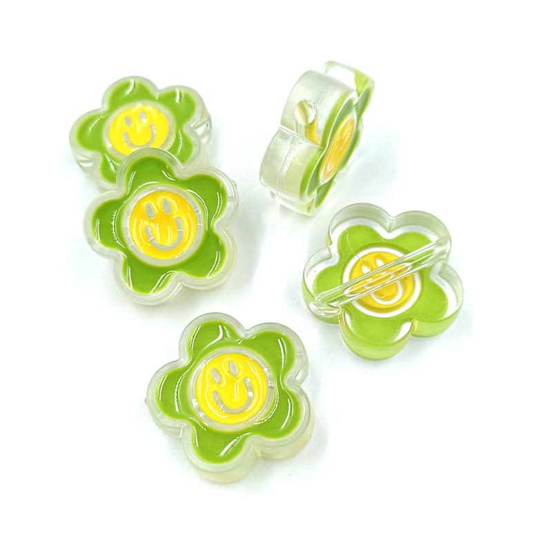 

Аксессуары Цинк Акрил DIY Поделки Капающее Масло Смайлик Цветок Ожерелья 5 Шт. Брелок Для Изготовления Ювелирных Изделий Серьги Подвески Милые Подвески зелёный