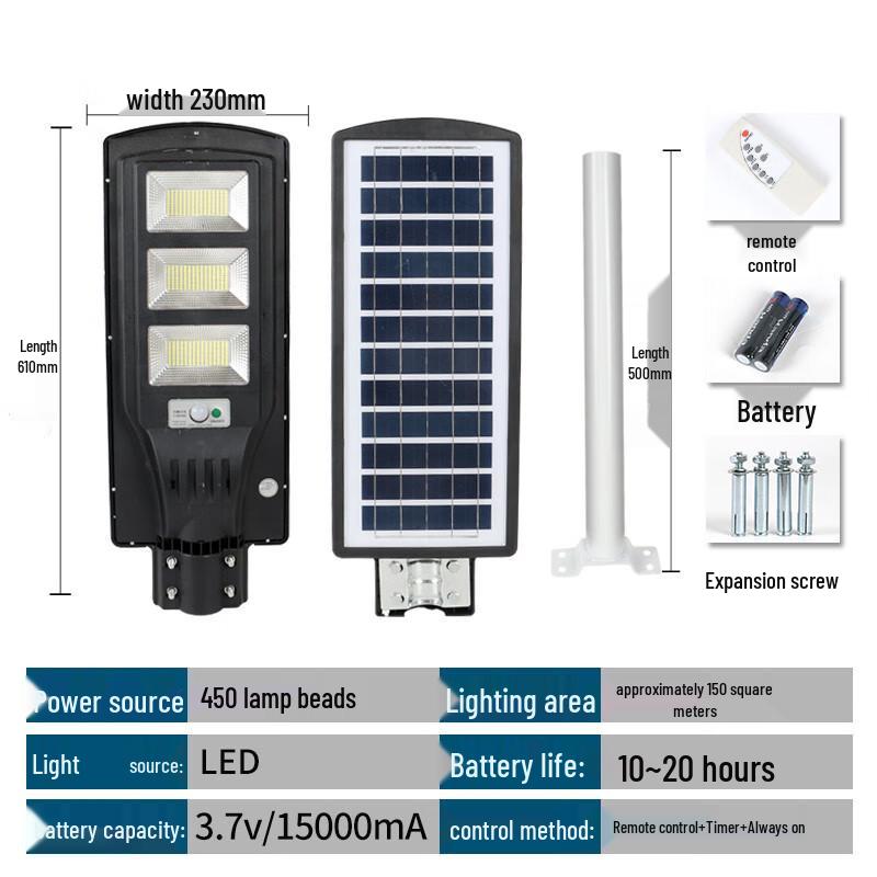 Hongchou Integrated Solar Motion Sensor LED Street Light