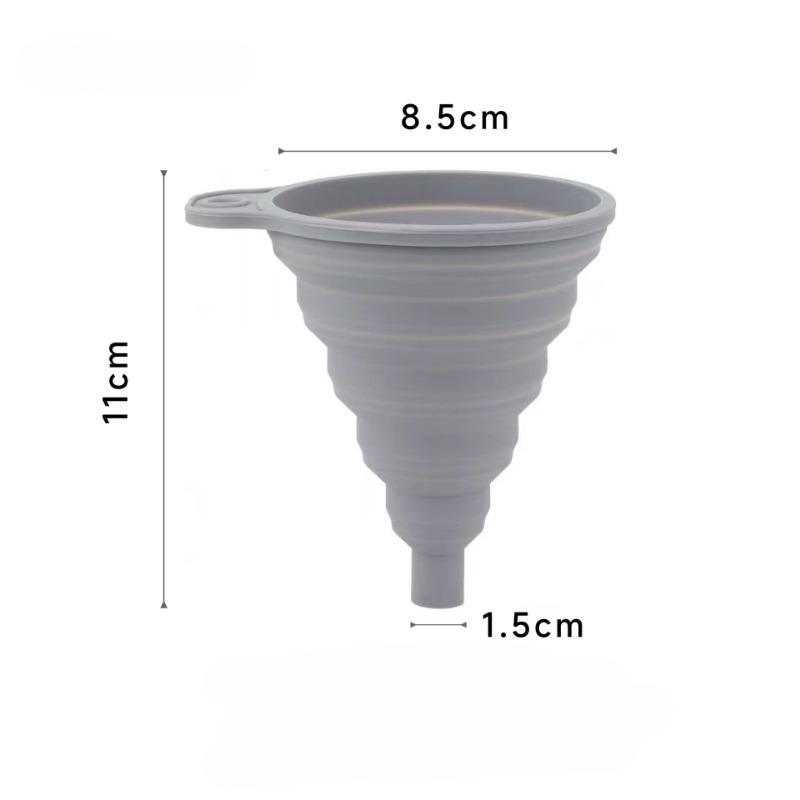 1Pcs Kitchen Mini Silicone Gel Foldable Funnel Hopper Cooking Kitchen Gadgets