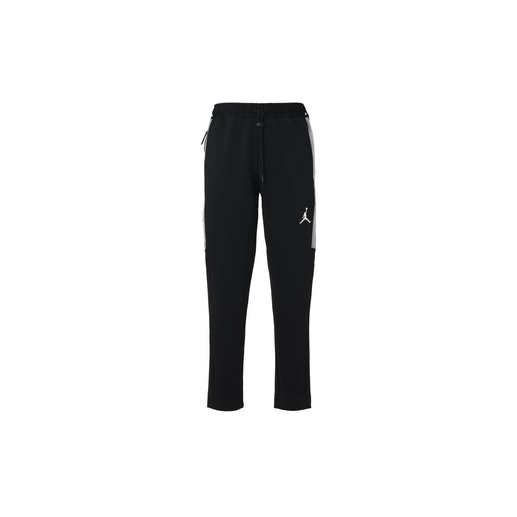 Jordan Air Logo Print Knit Colorblock Casual Sports Pants Men Bottoms Black CK6463-010