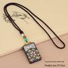 Ebony Tangka Necklace with Ethnic Na Fu Pendant - Buddha Amulet for Men & Women