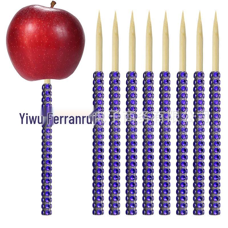 12-Piece Diamond Bamboo Skewers for Christmas Cake & Apple Pie Decoration