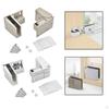 Glass Door Hinge Display Zinc Alloy with Screws Mounted Closer for Cupboard Wardrobe Replacement