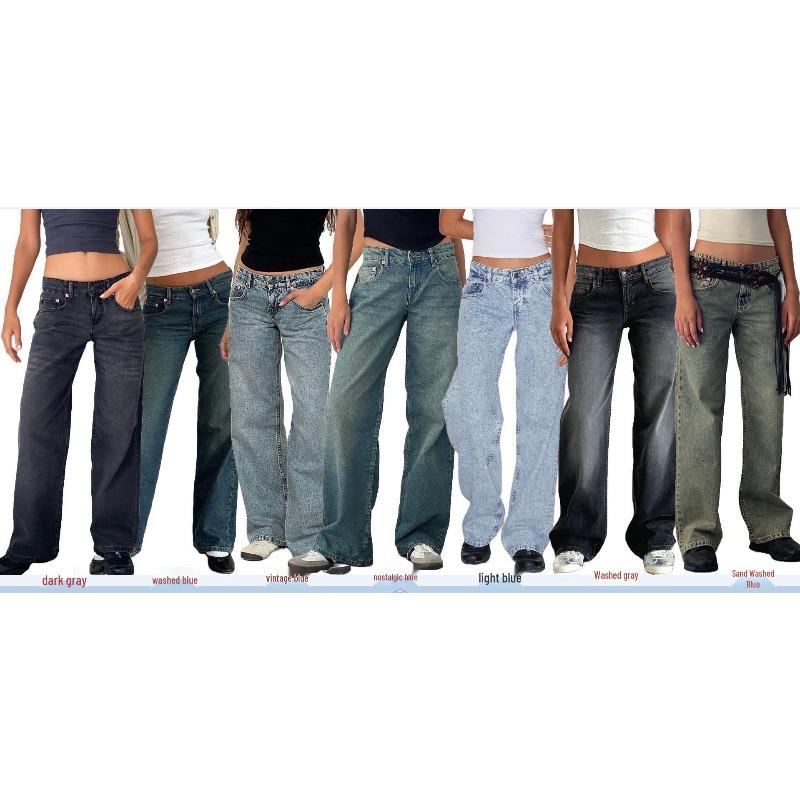 Grenzüberschreitende Damen-Denim-Jeans mit geradem Bein - Exklusiv für Europa und Amerika
