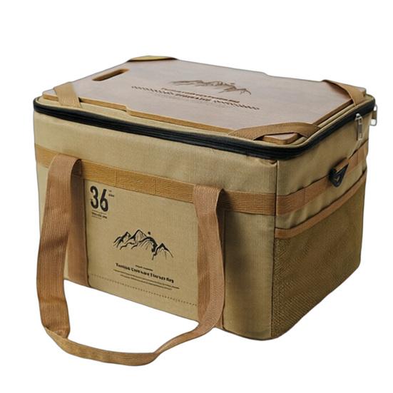 

Outdoor Storage Bag with Table Board Waterproof Large Capacity Zipper Tactical Camping Gear Tools Organizer Pouch with Handle хакі