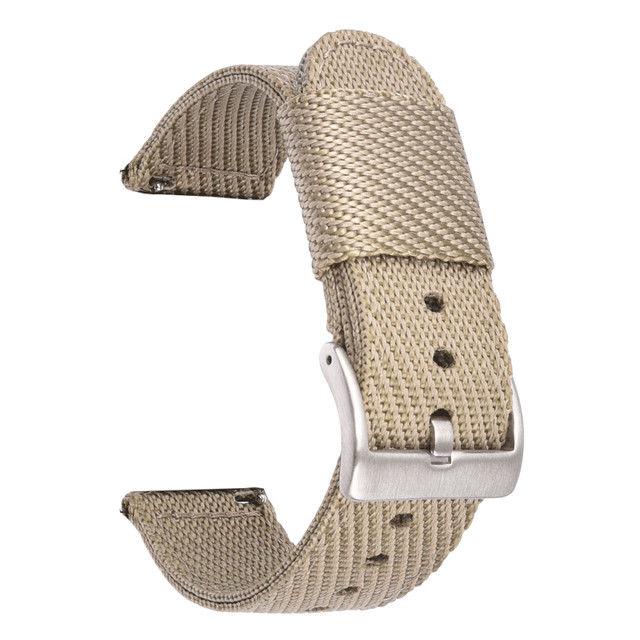 

20 мм 22 мм холщовый нейлоновый спортивный универсальный ремешок для часов с пряжкой-пряжкой, дышащий и износостойкий сменный ремешок для умных часов 20mm