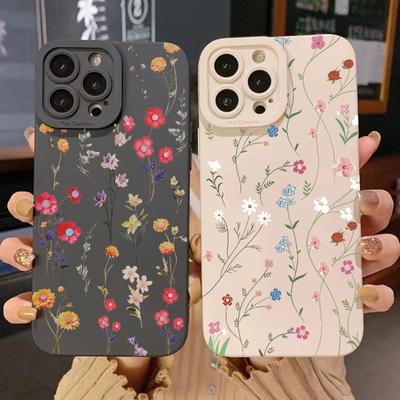 Summer Minimalist Fresh Style Phone Case For iPhone 11 12 13 14 15 16 Pro Max XS XR 7 8 Plus 16E Shockproof Silicone Soft Cover