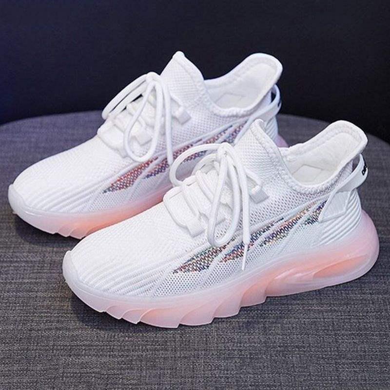 2025 Autumn Casual Women's White Korean Style Lightweight Sneakers