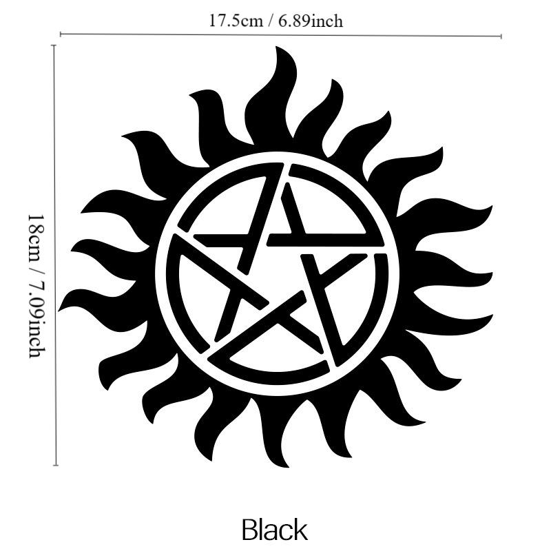Pentagram Creative Car Stickers Supernatural Reflective Vinyl Decals