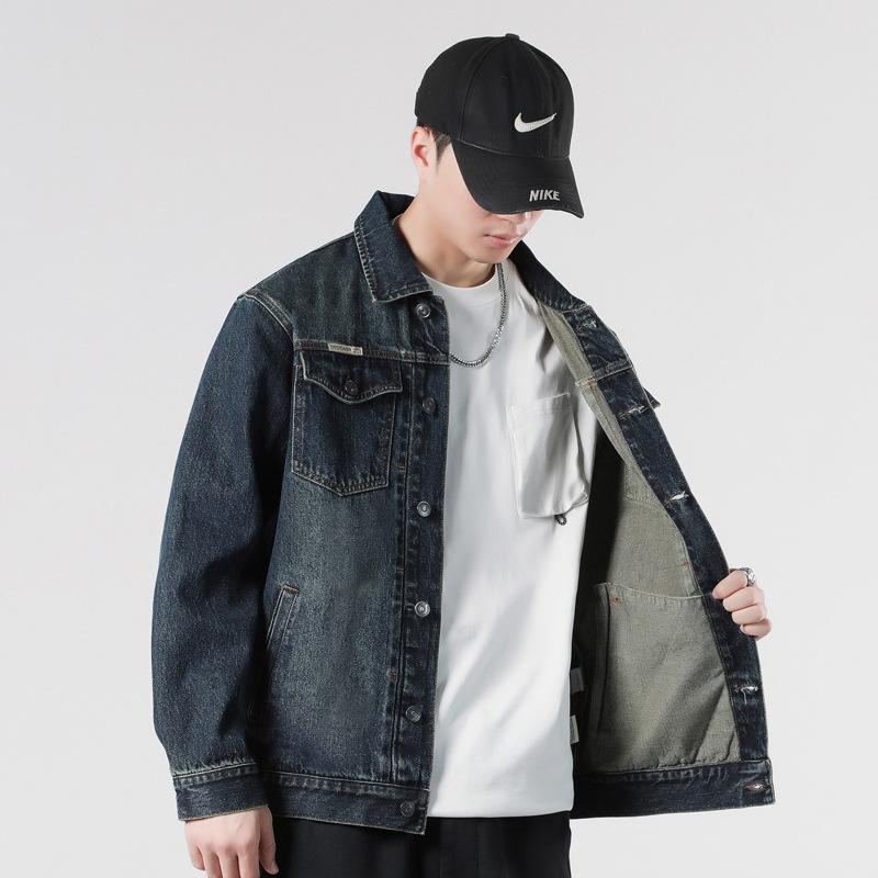 Men's American Cowboy Jacket High-End Rogue Style 2025 Spring/Autumn New Trend Multi-Pocket Denim Jacket