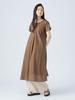 Beams Heart Skipper Neck One Size Women's 2-Way Dress, Brown,