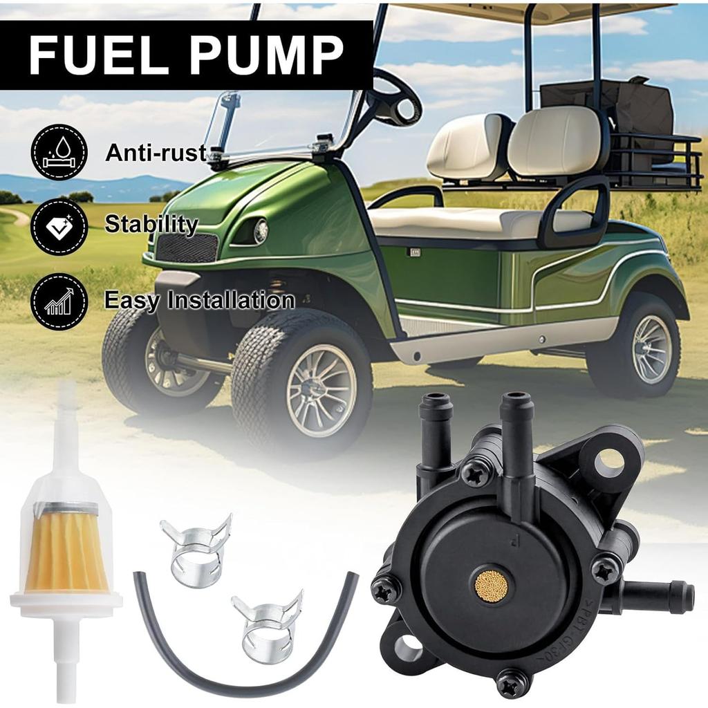 Fuel Pump with Filter and Oil Hose Compatible with Kohler 17HP-25 Small Engine Lawn Mower Tractor, Gas Vacuum Fuel Pump for Honda 16700-Z0J-003