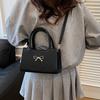 Bow Underarm Bag Women's 2025 Summer New Simple Foreign Style Small Square Bag High Texture Shoulder Messenger Bag