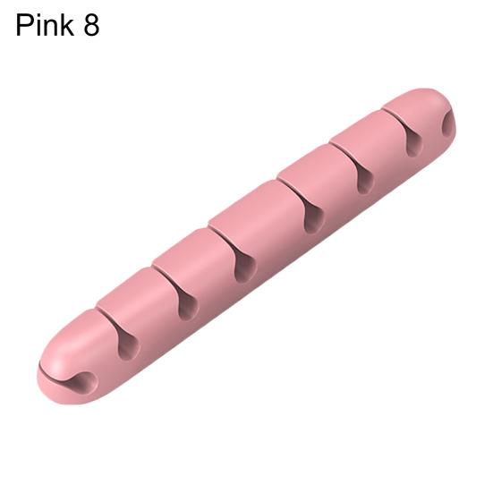

Cable Clip Storage Silicone Fixed Cord Winder Self Adhesive Organizer for Home 8 рожевий