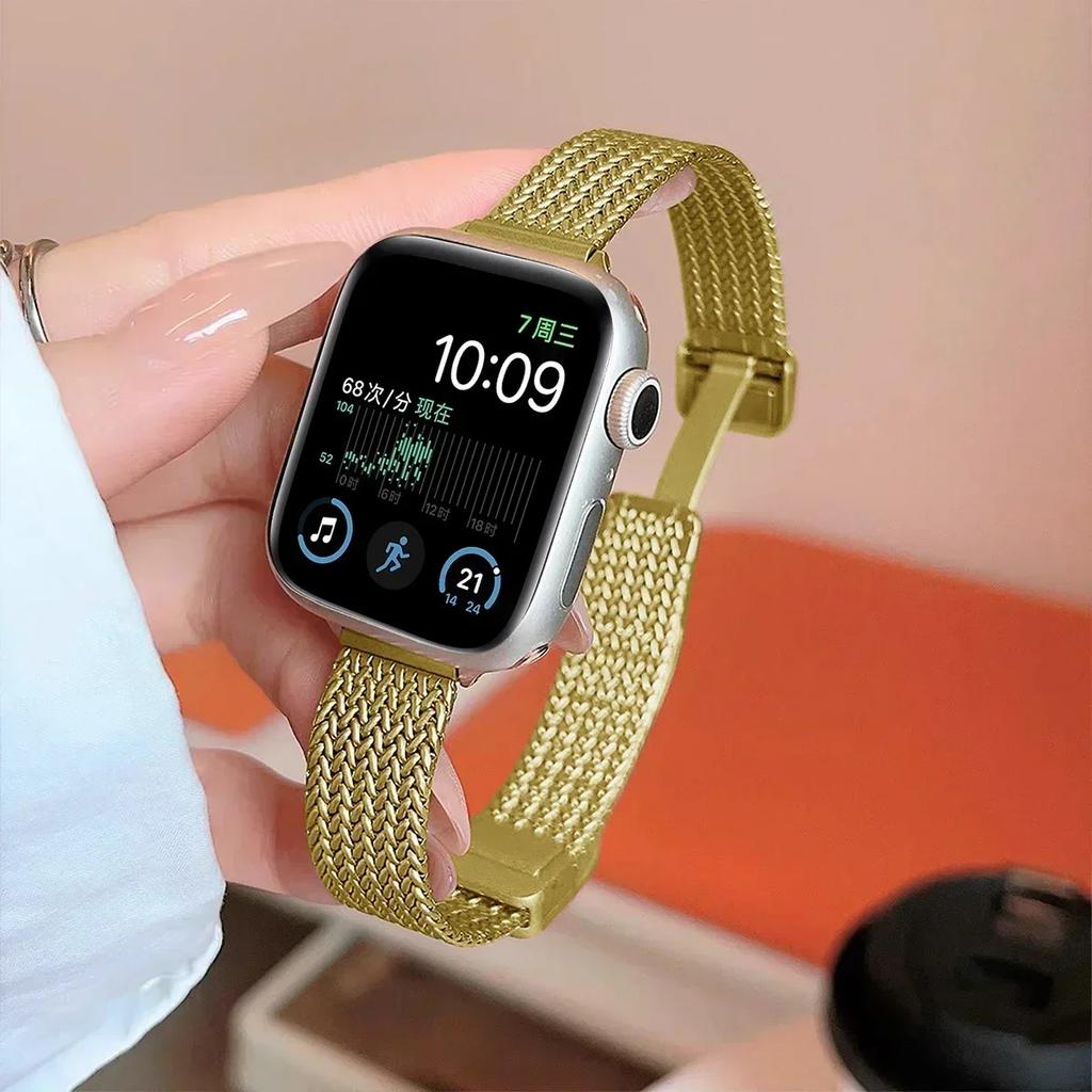 Magnetic Loop Band For Apple Watch Ultra3/2 49mm 41 45mm Slim Women Stainless Steel Strap For iwatch SE3 11 10 9 8 40/44/38/42mm