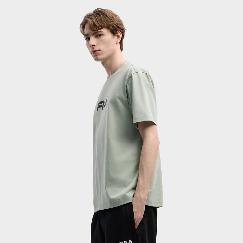 FILA Original Colorful Fashion Simple Classic Retro Large Logo Sports Trendy Casual Versatile Comfortable Loose Short Sleeve T-Shirt F51U619102FGN