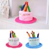 Καπέλο-Καπέλο Τούρτα Γενεθλίων Με Κερί Στέκα Πάρτι Πο Πο Αξεσουάρ Κεφαλής Ενηλίκων Παιδιών Cosplay Αστεία Δώρα Γενεθλίων Διακόσμηση Μαλλιών
