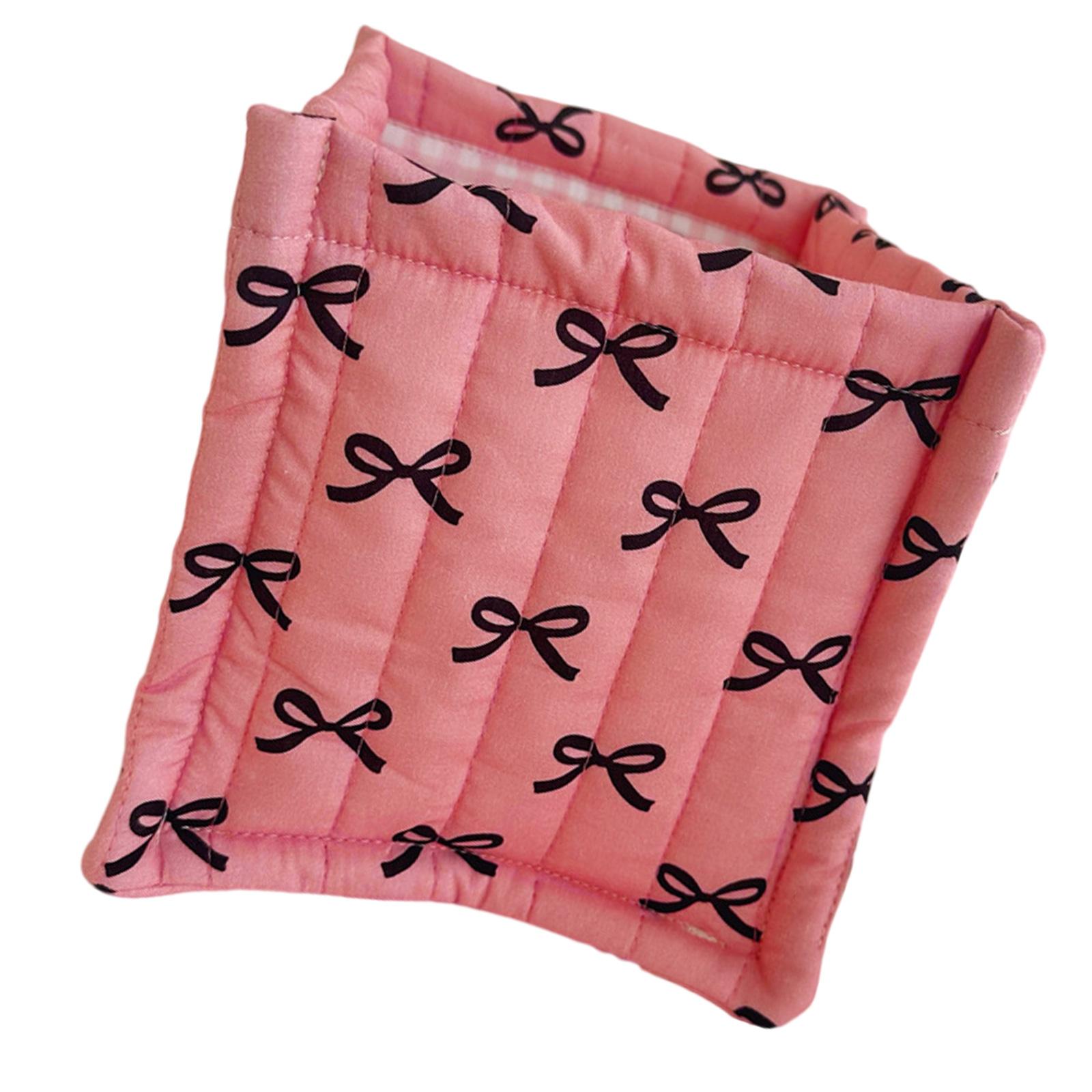 

Soft Quilted Fabric Storage Basket for Desktop Use Suitable for Students Professional and Families Organization розовый