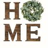 Wreath Accent Farmhouse Wall Decor Brown Wooden Letters Sign Rustic Wall Art  Farmhouse Style