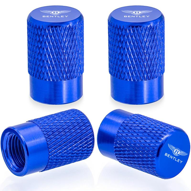 4Pcs Car LOGO Tire Valve Stems Cap Aluminum Tyre Wheel Stem Air Valve Cover Airdust For Bentley Continental GT MULLINER Bentayga