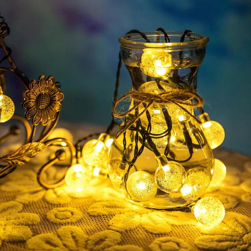 100LED 12M IP65 WaterproofString Light Outdoor Solar Fairy Lights Garland Christmas Decoration Wedding Lamp Garden