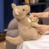 22/35cm Mother and Child Kangaroo Doll Simulation Doll Plush Toy Handmade Doll Cartoon Anime Cute Pillow Cushion Home Decoration