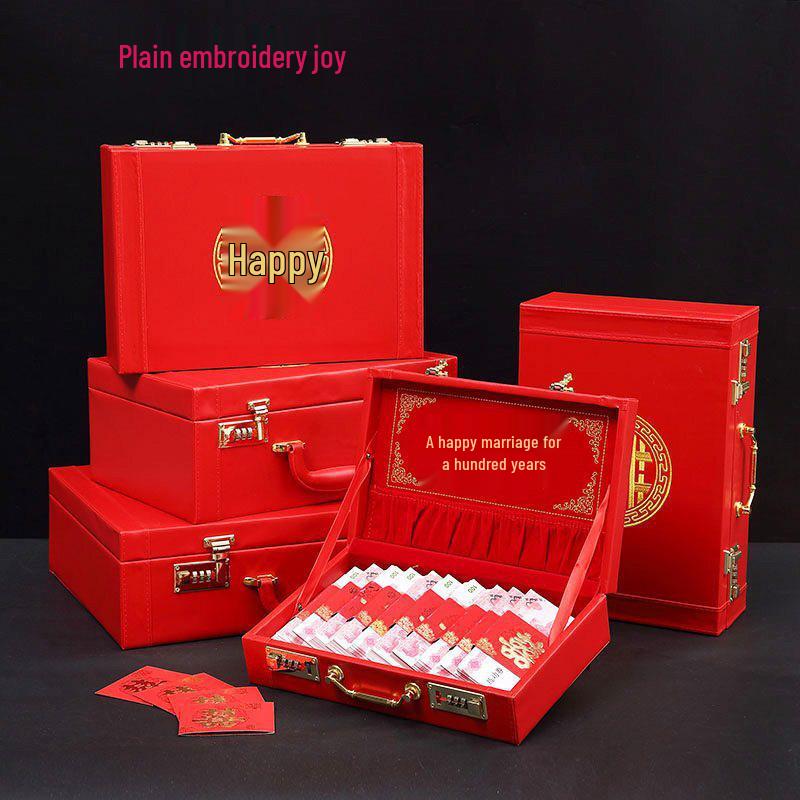 Red Bride's Dowry Box for Wedding and Engagement Gifts