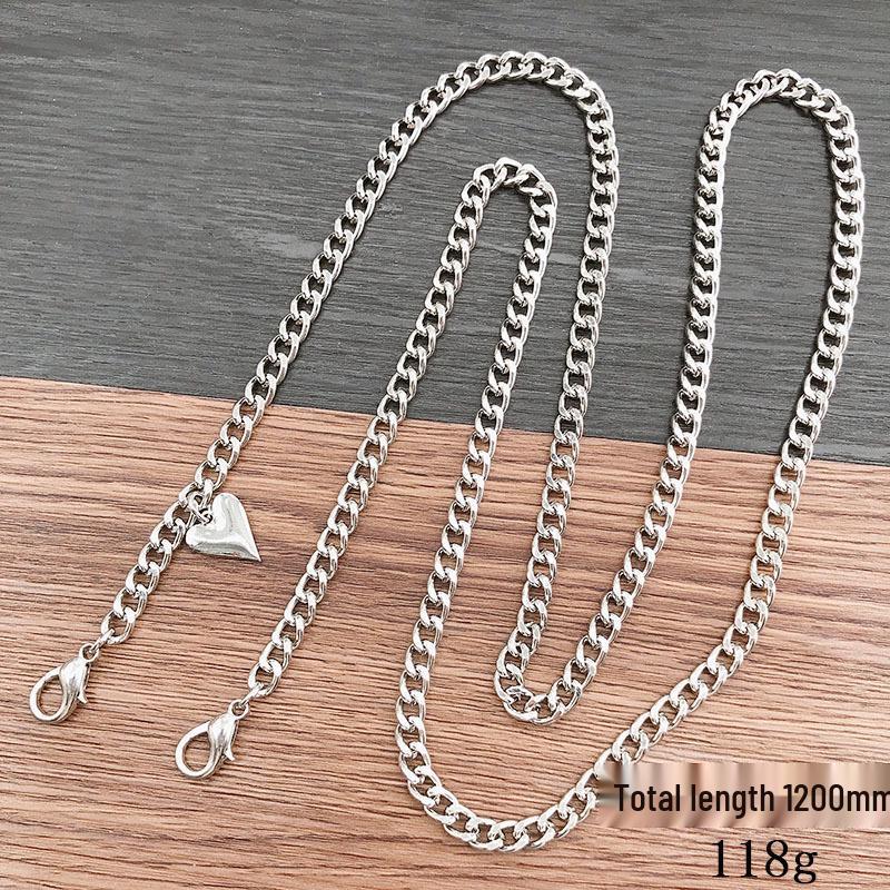 Metalowy łańcuszek do telefonu crossbody odporny na upadki z klipsem i smyczą 125 cm