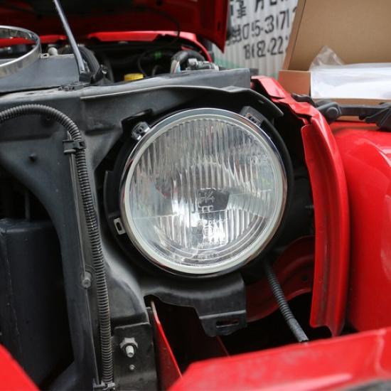 7" Car Headlight Mounting Ring Trim Bracket for Jeep Wrangler JK 07-17 Iron