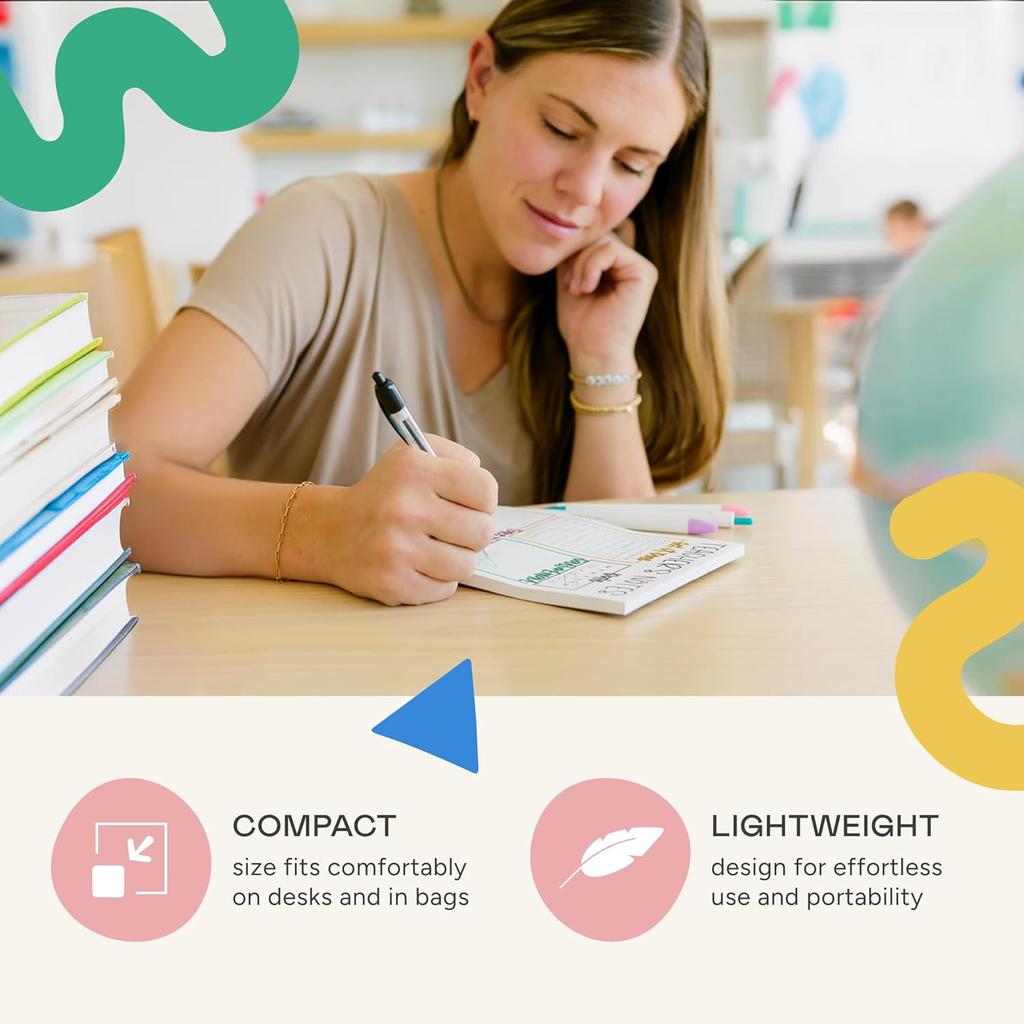 Tiny Expressions Teacher Notepad - Teacher To Do List Note Pad - Stationary Classroom Must Haves for Elementary and Middle School - Teacher