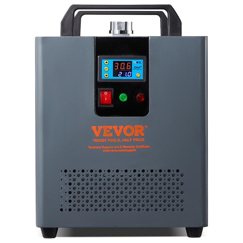 Industrial Water Chiller Laser Chiller Cooling System with Built-in Compressor 12L Water Tank Capacity, 7.2L/min Max.Flow Rate, 200W Cooling Capacity