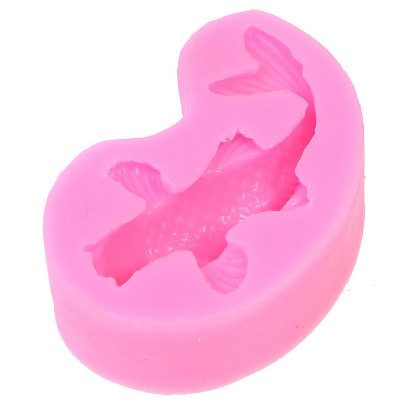 Stampo 3D Fai da te in Silicone a Forma di Pesce Stampo per Torta Carpa Stampo per Fondente Stampo per Cioccolato Sapone