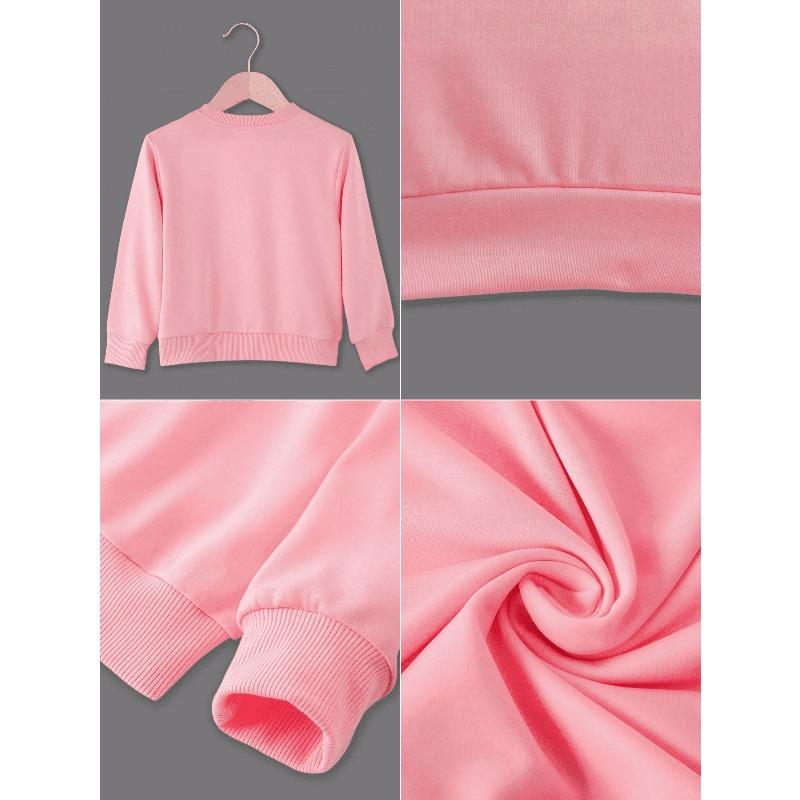 European Sizes Autumn/Winter Kids' Casual Crew Neck Sweatshirt, Fashionable, Comfortable, and Warm, with Fun and Print