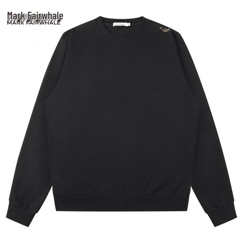 MARK FAIRWHALE Men's Gold Embroidered Pullover Crewneck Sweatshirt