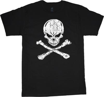 VERKOOP! - Heren 5XLT - Big and Tall T-shirt Schedel en Knekels Heren Grafische T-shirts
