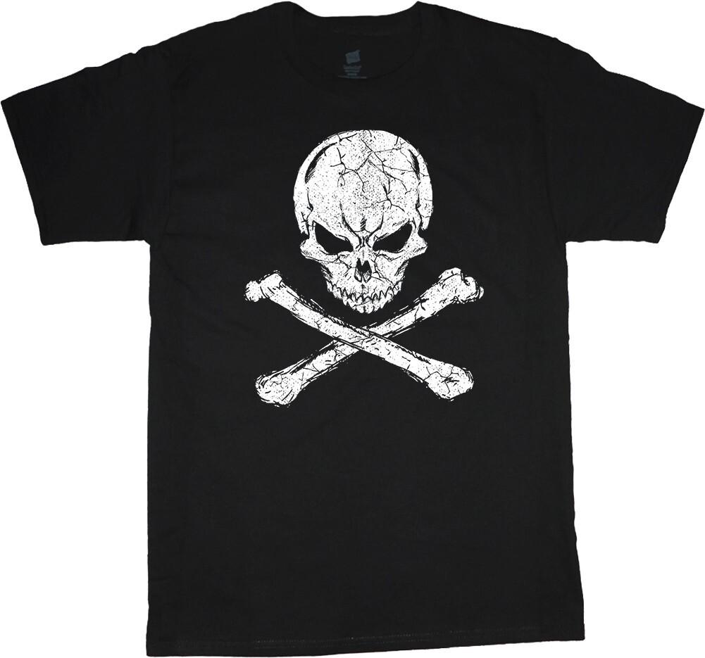 SALE! - Mens 5XLT - Big and Tall T-shirt Skull Crossbones Mens Graphic Tees S разноцветный