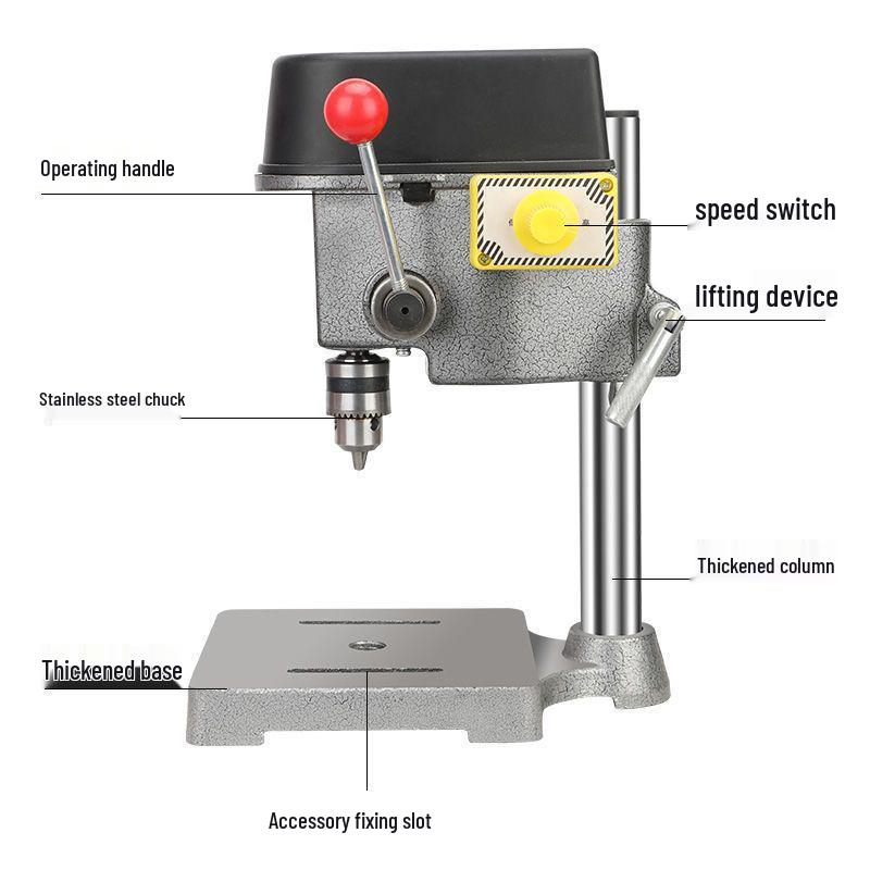 Rechargeable Mini Precision Bench Drill: High Precision Industrial-Grade Electric Drill Press