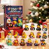 Acrylic Surprise Gift Boxes 2026 USA 250th Anniversary Rubber Duck Advent Calendar, 24-Day Patriotic Countdown Creative Holiday Kit Collection Box, 2D