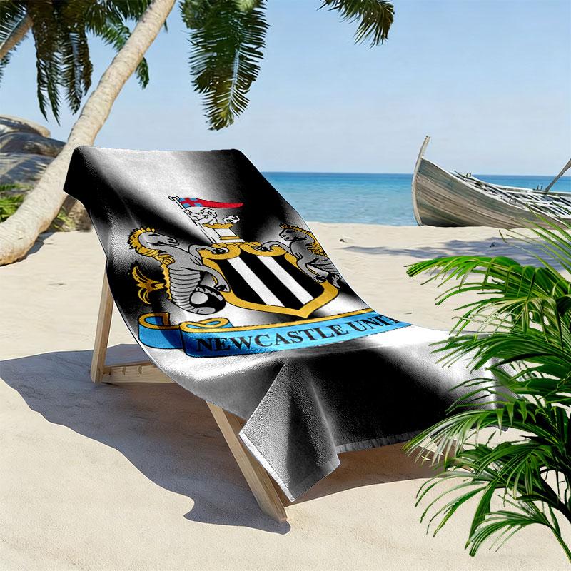 Telo Mare con Stampa Logo NUFC, Grande Morbido Asciugatura Rapida per Spiaggia Campeggio Nuoto