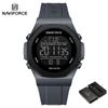 NAVIFORCE Digital Watch for Men Boy Waterproof Silicone Strap LCD Dial Luminous Countdown Boy Men's Sports Multifunctional Watch NF7117