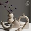 Homlly Plutto Minimalist Boho Geometric Nordic Ceramic Decor Pampas Flower Vase