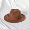 2022 Nuovo Cappello Fedora alla Moda da Uomo Cappello Jazz da Donna con Cravatta Elegante Cappello in Misto Lana Nero Primaverile Cappello in Feltro Casual da Esterno