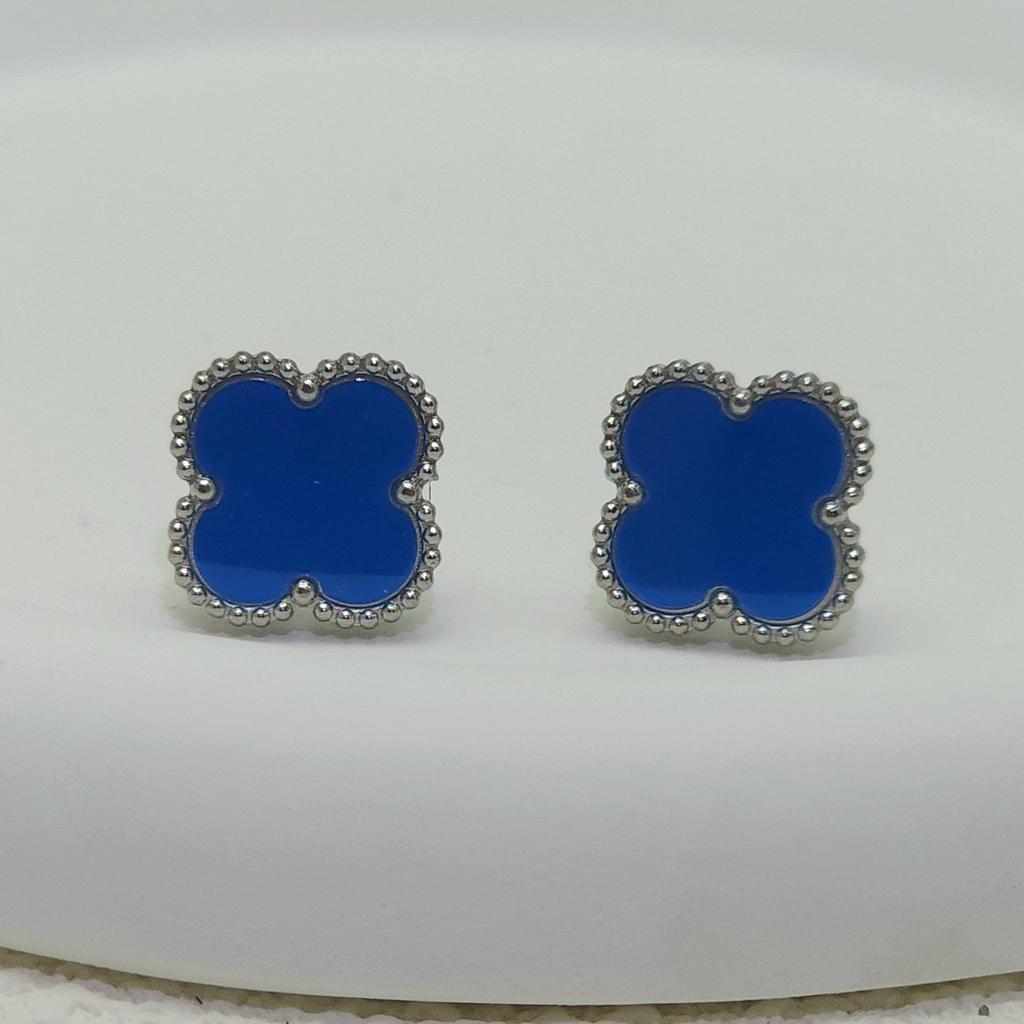 High Quality Titanium Steel Natural Mother-of-pearl Four-leaf Clover Earrings for Women 18K Fashion Premium Earrings