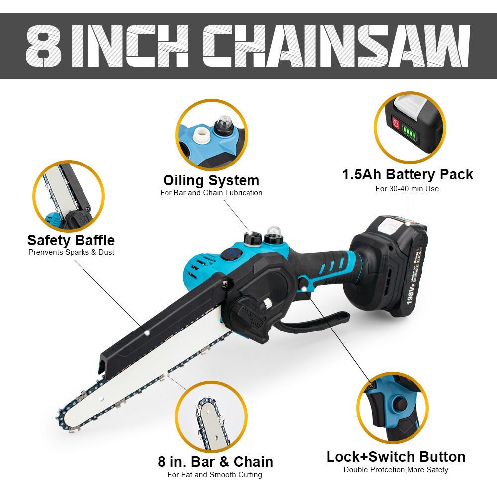 Handheld Woodworking Pruning Chainsaw Portable Garden Power Tools Brushless Cordless Electric Chain Saw
