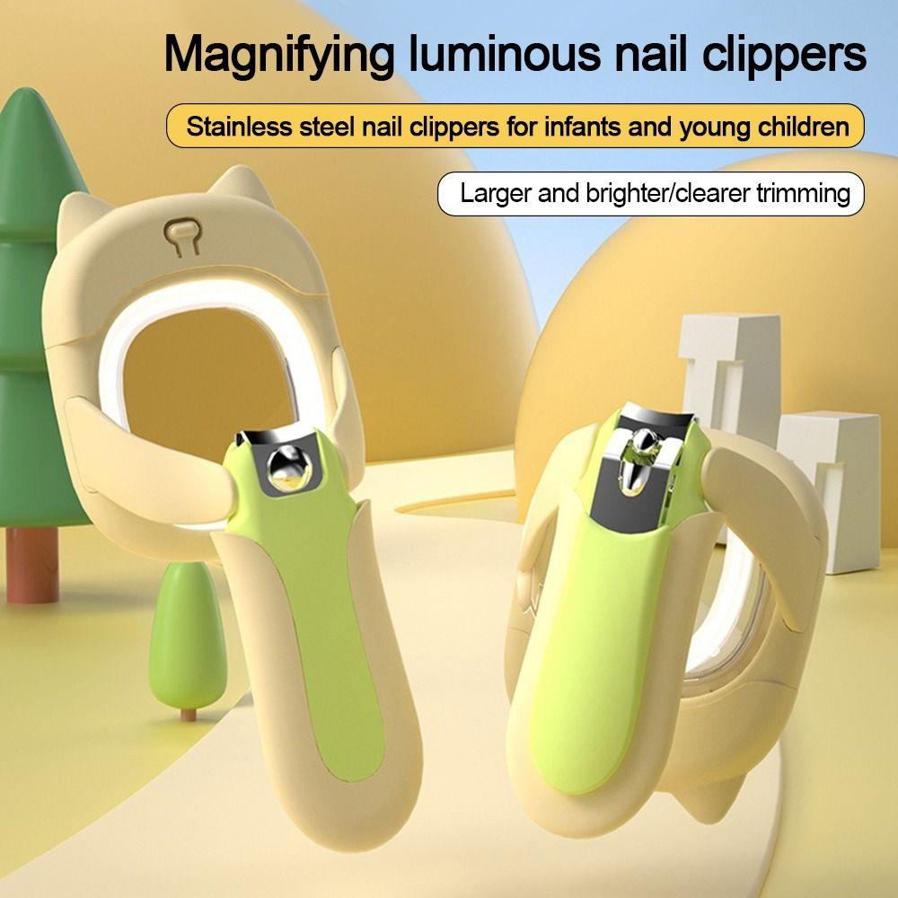 With LED Light Baby Nail Clippers Ergonomic Magnifying Glass Nail Clipper  Manicure Pedicure Tools
