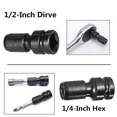 1Pcs Hex Ratchet Spanner Drive Converter 1/2 Inch Square To 1/4 Inch Quick Release Tools Impact Wrench Socket Set Drill Bit