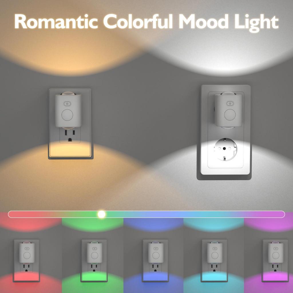Motion-Activated RGB Night Light: Automatically Lights Up When People Arrive, Turns Off When They Leave - Best Seller