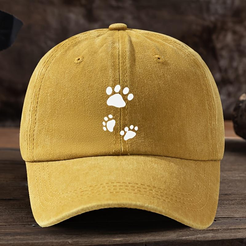 Fun Dog Paw Print Baseball Hat Unisex Outdoor Fashion Versatile Peaked Hat Trend