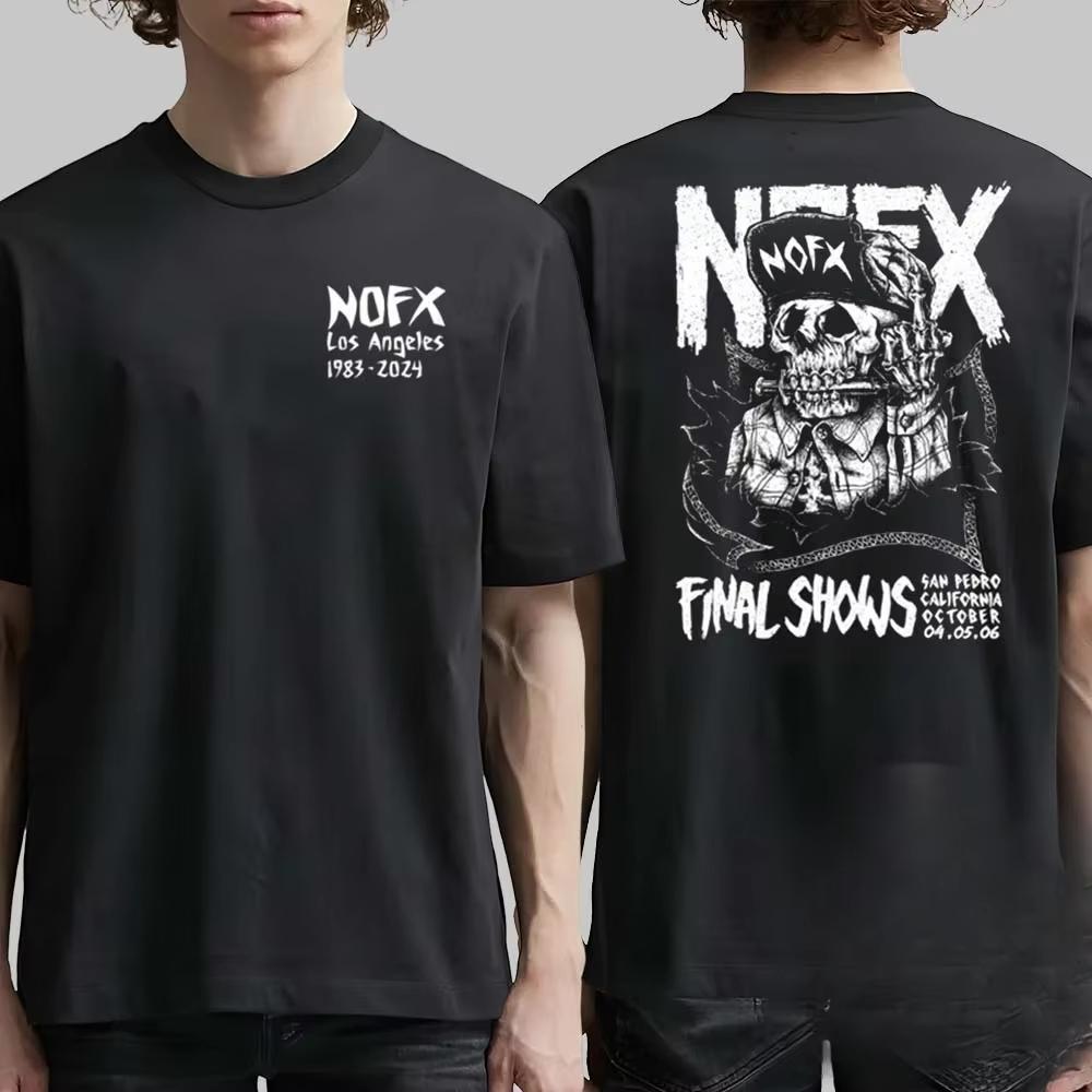 Herren Damen Fans Essentials Kurzarm Tops Modemarke Sommer Lässig Tägliches T-Shirt NOFX Rockband Grafik Baumwoll T-Shirt Unisex